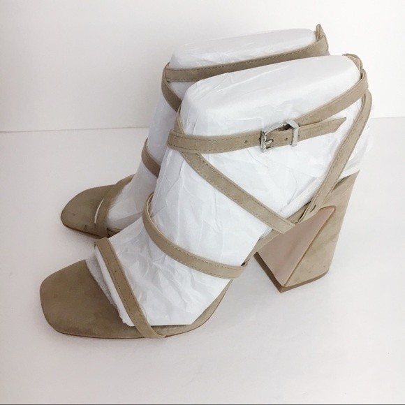 NEW Jessica Simpson Womens Size 10 Raymie Strappy Leather Sandal Heels Shoes - Picture 5 of 12